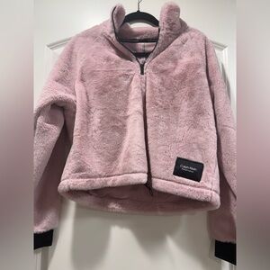 Calvin Klein Pink Fleece Puffer Jacket